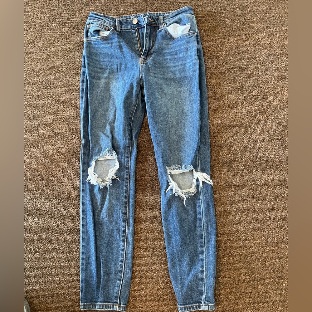 Distressed Mom Jeans